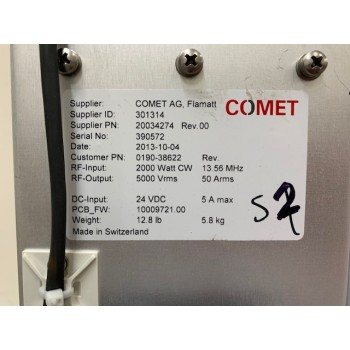 AMAT 0190-38622 Comet matching network 2kw 13.56mhz